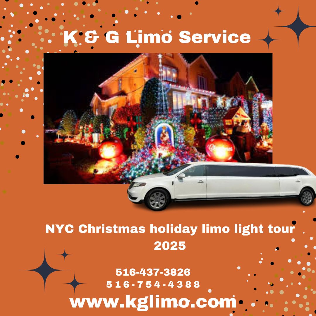 NYC Christmas holiday limo light tour 2023