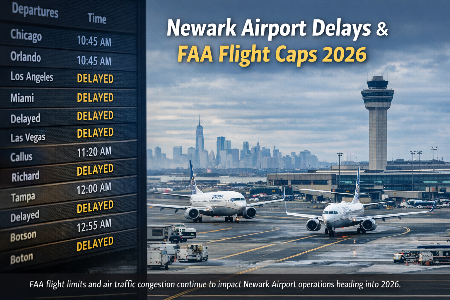 Newark Airport delays 2026